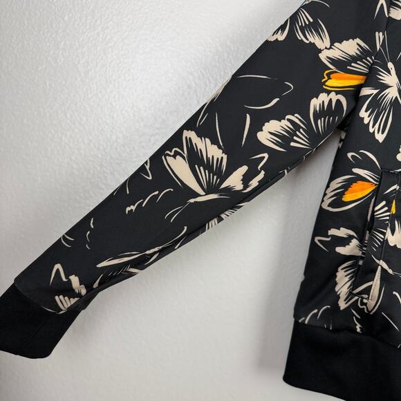 Adidas Farm RIO Track Jacket Womens Large Black Full Zip Butterfly Logo Stripe - Picture 5 of 9